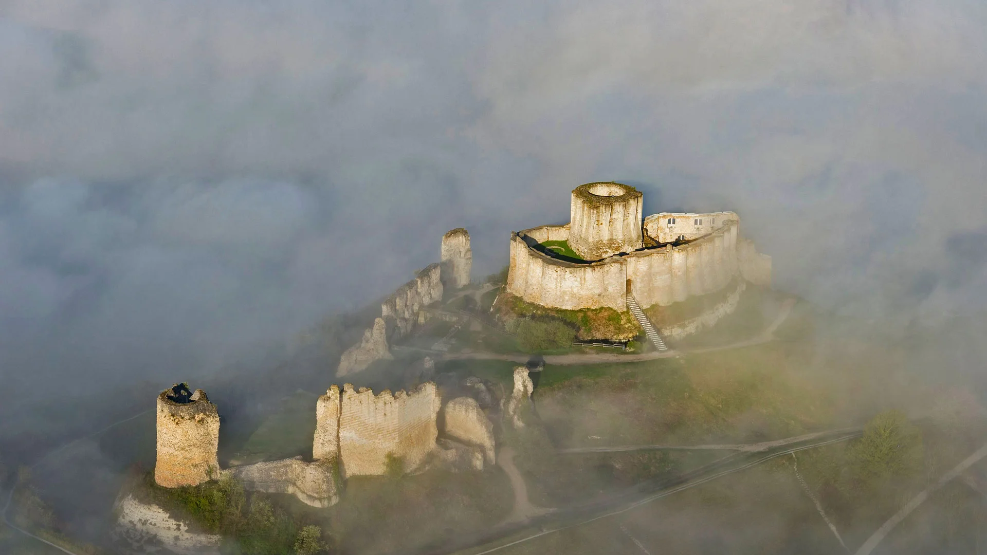 Château Gaillard, a 12th-century fortress in the Seine Valley, France
