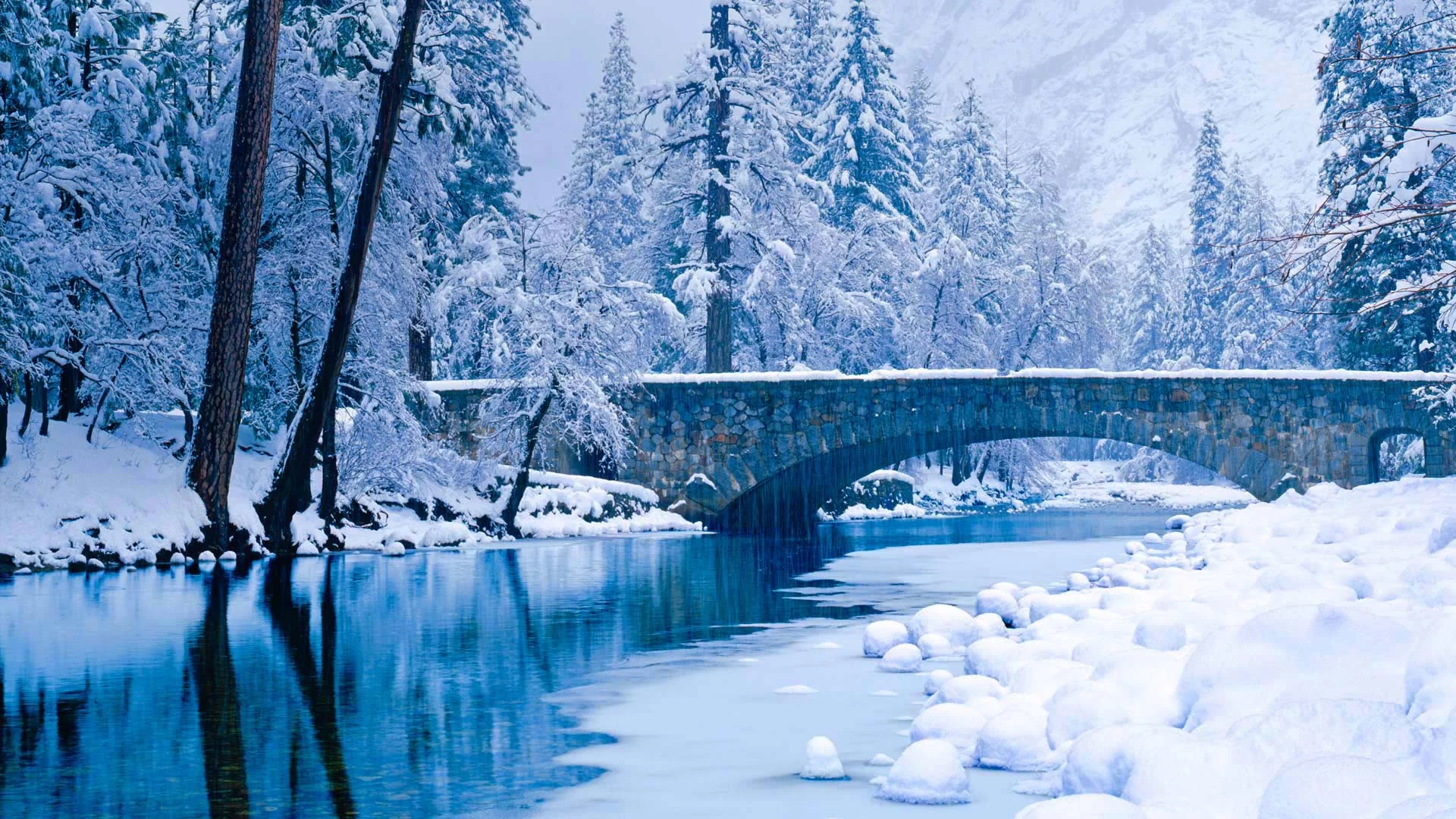 The Stoneman Bridge on the Merced River in Yosemite National Park
