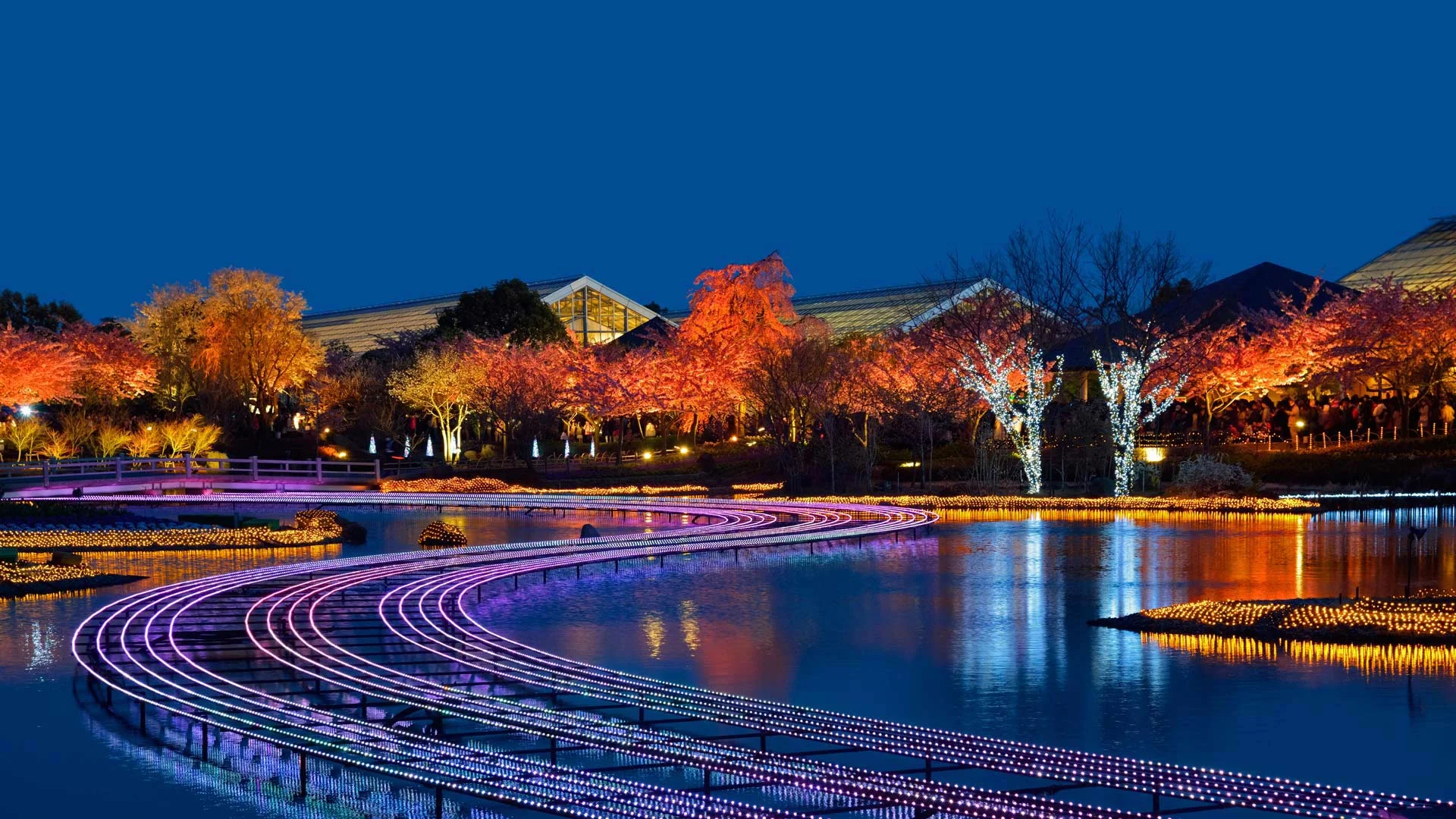 Nabana-no-Sato gardens at Nagashima Spa Land in Kuwana, Japan