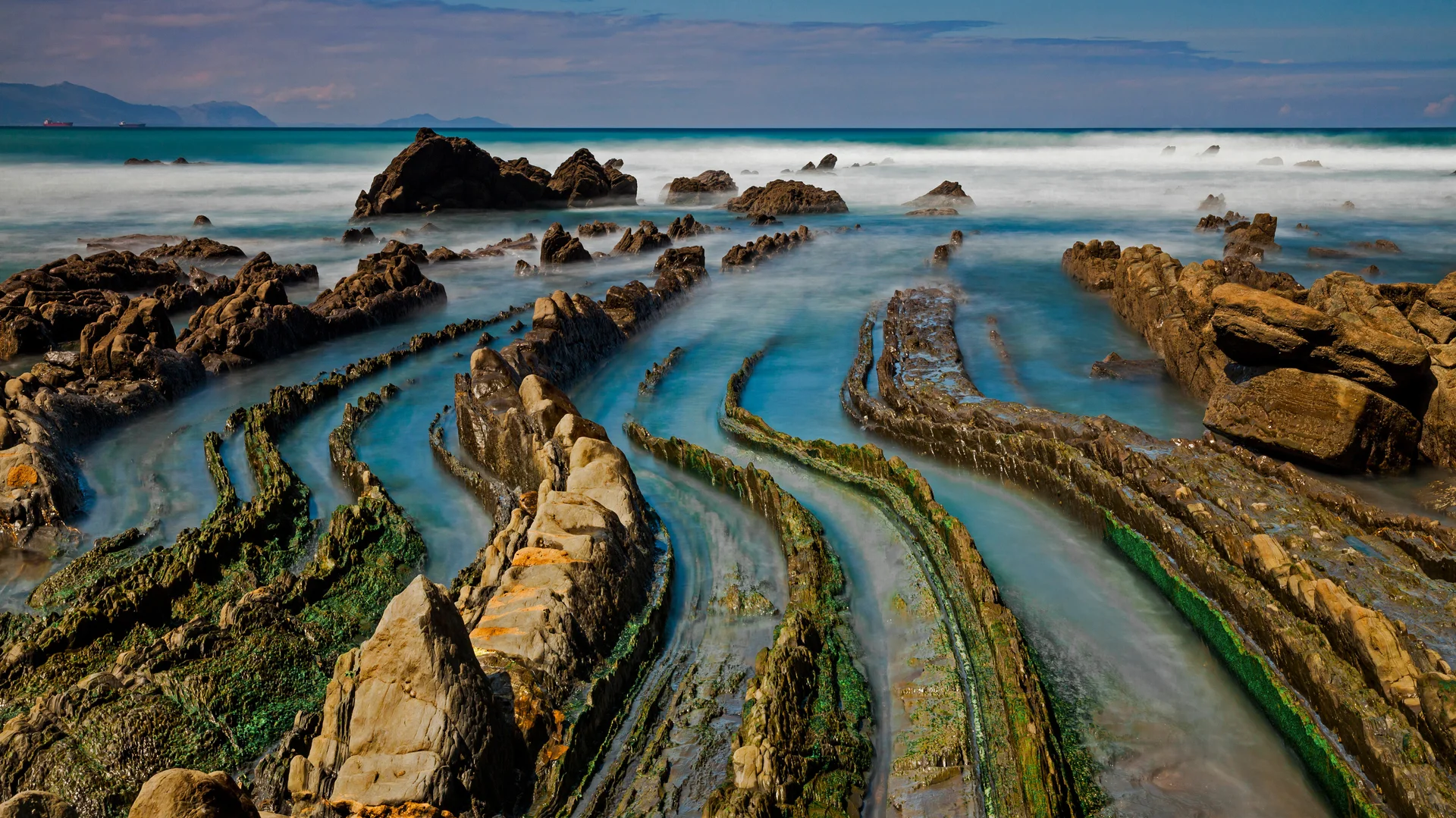 Basque Coast Geopark in the Bay of Biscay near Bilbao, Spain