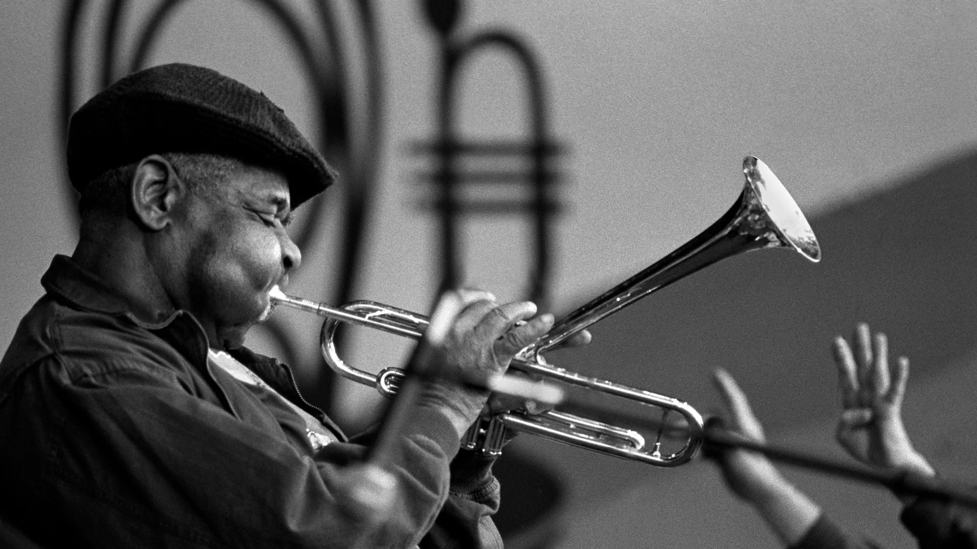 Dizzy Gillespie in 1990 at the 32nd Monterey Jazz Festival, California