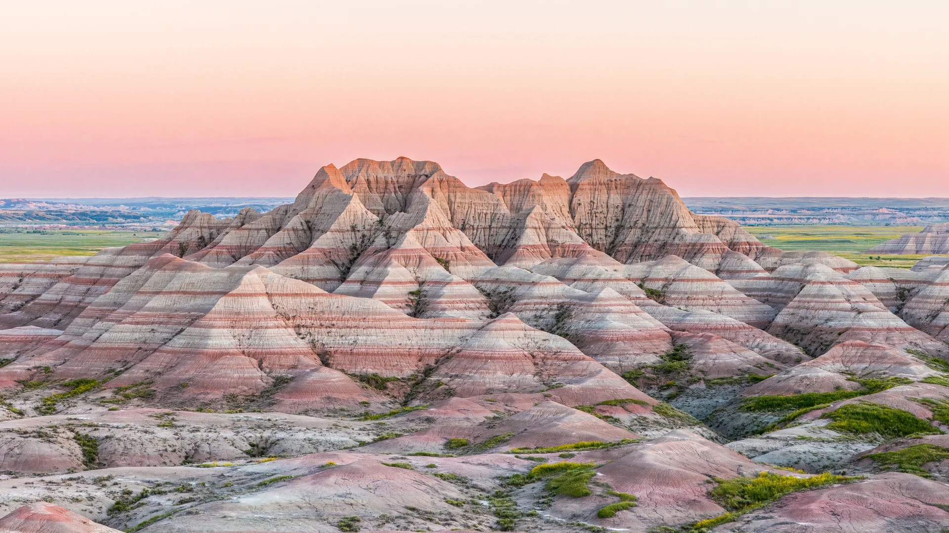 Sunset in Badlands National Park, South Dakota, USA
