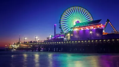 Santa Monica Pier in California, taken by Bing photo contest winner Chris Fabregas