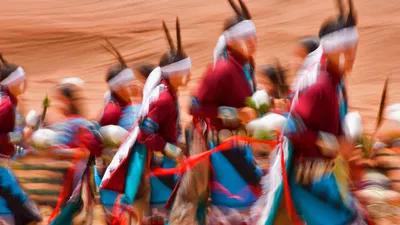Dancing at the Gallup Inter-Tribal Indian Ceremonial in New Mexico