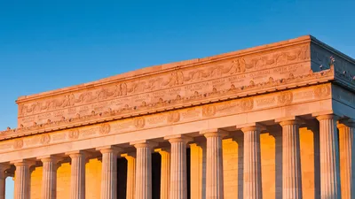 Detail of the Lincoln Memorial, Washington, DC