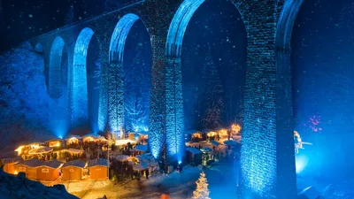 Ravennaschlucht Christmas market in the Höllental valley, Germany