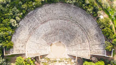 Ancient theater of Epidaurus in Argolis province, Greece