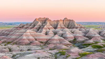 Sunset in Badlands National Park, South Dakota, USA