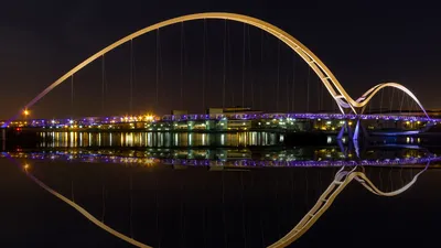 Infinity Bridge in Stockton-on-Tees, England